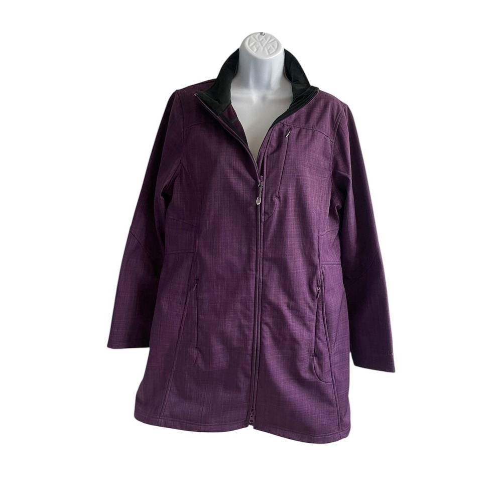L.L. Bean Women's Purple Softshell Jacket Full Zip Size Medium Regular‎